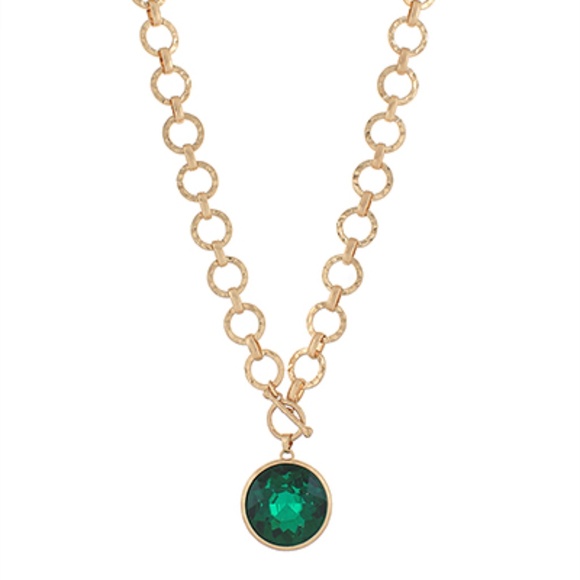 Glass Round Pendant Necklace - Picture 4 of 4